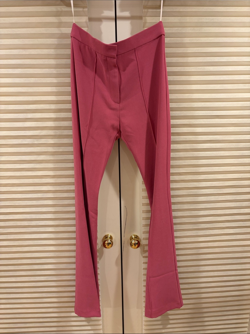 NWOT Alex Perry Rose Pink High-Waist Flared Pants, Size US 6